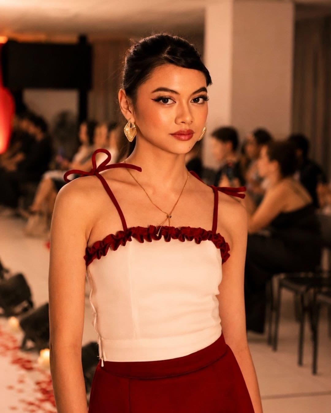 The Burgundy Set on the runway at The Becoming Collection